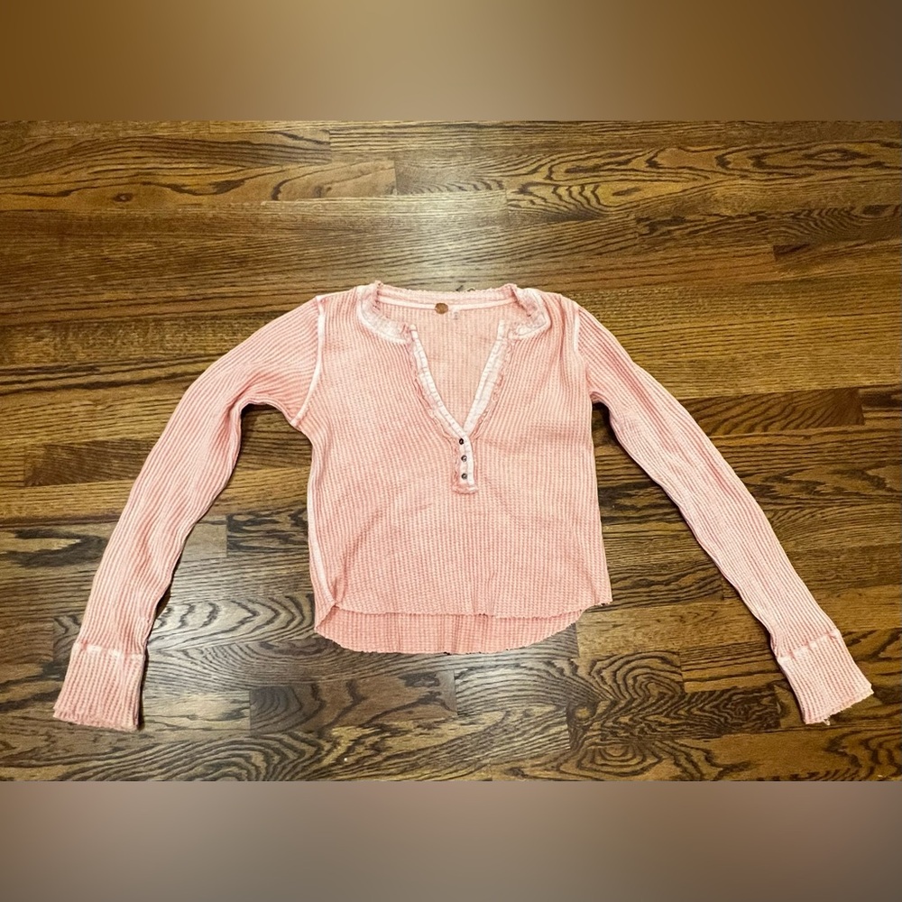 Free People Peach Knit Top